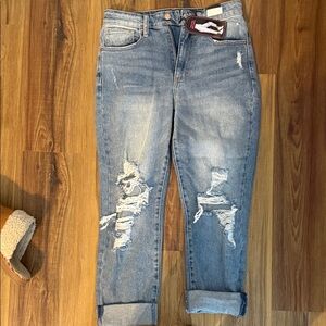 No Boundaries Light Blue Distressed Boyfriend Jeans